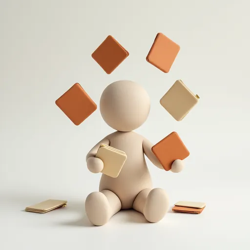 A clay recruiter juggling too many clay folders.
